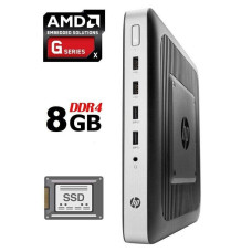 Неттоп HP t630 Thin Client USFF / AMD G-Series GX-420GI (4 ядра по 2.0 - 2.2 GHz) / 8 GB DDR4 / 256 GB SSD / AMD Radeon R7E / USB 3.0 / DisplayPort б/в