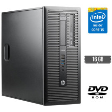 Комп'ютер HP ProDesk 600 G1 Tower / Intel Core i5-4570 (4 ядра по 3.2-3.6GHz) / 16GB DDR3 / no HDD / HD Graphics 4600 / DVD-ROM / DisplayPort б/в