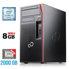 Комп'ютер Fujitsu Esprimo P757 E90+ Tower / Intel Core i5-6500 (4 ядра по 3.2 - 3.6 GHz) / 8 GB DDR4 / 2000 GB SSD NEW / Intel HD Graphics 530 / 280W / DisplayPort / DVI б/в