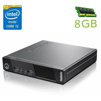 Неттоп Lenovo ThinkCentre M93 Tiny USFF / Intel Core i5-4570 (4 ядра по 3.2 - 3.6 GHz) / 8 GB DDR3 / HDD / Intel HD Graphics 4600 / DisplayPort / Блок живлення в комплекті б/в