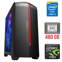Новий ігровий ПК Tower / Intel Core i5-4590 (4 ядра по 3.3-3.7 GHz) / 16GB DDR3 / 480GB SSD / GeForce GTX 1060, 3GB GDDR5, 192-bit / 450W
