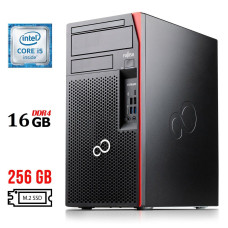 Комп'ютер Fujitsu Esprimo P757/E90+ Tower / Intel Core i5-6500 (4 ядра по 3.2 - 3.6 GHz) / 16 GB DDR4 / 256 GB SSD M.2 / Intel HD Graphics 530 / DisplayPort / DVI б/в
