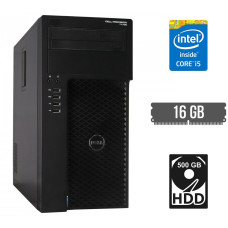 Комп'ютер Dell Precision T1700 Tower / Intel Core i5-4590 (4 ядра по 3.3 - 3.7 GHz) / 16 GB DDR3 / 500 GB HDD / Intel HD Graphics 4600 / 365W / DVD-ROM / DisplayPort б/в