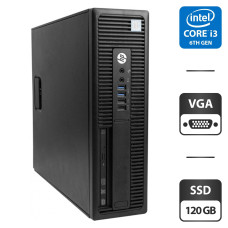Комп'ютер HP ProDesk 600 G2 SFF / Intel Core i3-6100 (2 (4) ядра по 3.7 GHz) / 4 GB DDR4 / 120 GB SSD / Intel HD Graphics 530 / DVD-ROM / VGA / DisplayPort б/в