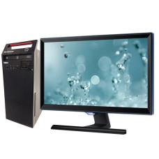 Комплект ПК: Lenovo ThinkCentre E73 Tower / Intel Core i3-4170 (2 (4) ядра по 3.7 GHz) / 8 GB DDR3 / 500 GB HDD / Intel HD Graphics 4400 / DVD-RW + Монітор 22" (1920x1080) IPS / 1x HDMI, 1x VGA, 1x Audio б/в