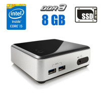 Комп'ютер Intel NUC D54250WYK Black USFF / Intel Core i5-4250U (2 (4) ядра по 1.3-2.6 GHz) / 8 GB DDR3 / 128 GB SSD / HD Graphics 5000 / WiFi / HDMI б/в