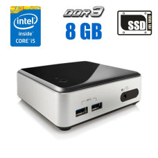 Комп'ютер Intel NUC D54250WYK Black USFF / Intel Core i5-4250U (2 (4) ядра по 1.3-2.6 GHz) / 8 GB DDR3 / 128 GB SSD / HD Graphics 5000 / WiFi / HDMI б/в
