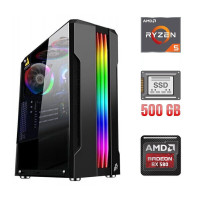 Ігровий ПК AMD Ryzen 5 2600 (6(12) ядер по 3.4-3.9GHz) / 8GB DDR4 / 500GB SSD / AMD Radeon RX 580, 8GB GDDR5, 256bit б/в