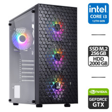 Ігровий ПК Qube / Core i3-12100F (4(8) ядра по 3.3-4.3GHz) / 16GB DDR4 / 256GB SSD M.2 + 1000GB HDD / GeForce GTX 1660 Super, 6GB / 650W