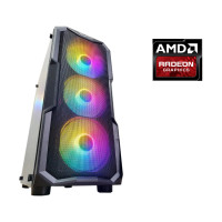 Ігровий ПК DarkFlash Aquarius Mesh Black Tower NEW / Intel Core i3-12100F (4 (8) ядра по 3.3 - 4.3 GHz) / 16 GB DDR4 / 500 GB SSD / AMD Radeon RX 570, 8 GB GDDR5, 256-bit / 750W + комплект USB Cobra SK-101 NEW б/в