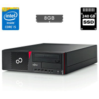 Комп'ютер Fujitsu Esprimo E720 E90+ SFF / Intel Core i5-4590 (4 ядра по 3.3 - 3.7 GHz) / 8 GB DDR3 / 240 GB SSD / Intel HD Graphics 4600 / 280W / DVD-RW / DisplayPort б/в