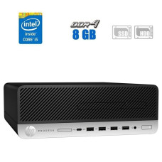 Комп'ютер Б-клас HP ProDesk 600 G3 SFF / Intel Core i5-7500 (4 ядра по 3.4 - 3.8 GHz) / 8 GB DDR4 / 128 GB SSD M.2 + 500 GB HDD / nVidia Quadro K1200, 4 GB GDDR5, 128-bit б/в