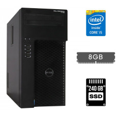Комп'ютер Dell Precision T1700 Tower / Intel Core i5-4590 (4 ядра по 3.3 - 3.7 GHz) / 8 GB DDR3 / 240 GB SSD / Intel HD Graphics 4600 / 365W / DVD-ROM / DisplayPort б/в