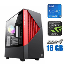 Ігровий ПК Tower NEW / Intel Core i5-12400F (6 (12) ядра по 2.5 - 4.4 GHz) NEW / 16 GB DDR4 NEW / 512 GB SSD NEW/ nVidia GeForce RTX 3080, 10 GB GDDR6X, 320-bit / 700W NEW б/в
