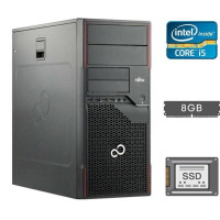 Системний блок Fujitsu Esprimo P710 E90+ Tower / Core i5-2500 (4 ядра по 3.3-3.7 GHz) / 8GB DDR3 / 120GB SSD / HD Graphics 2000 / 280W / DisplayPort / DVI б/в