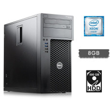 Комп'ютер Dell Precision 3620 Tower / Intel Xeon E3-1245 v5 (4 (8) ядра по 3.5 - 3.9 GHz) / 8 GB DDR4 / 500 GB HDD / Intel HD Graphics P530 / 290W / DVD-ROM / DisplayPort / HDMI б/в