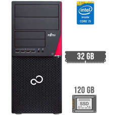 Комп'ютер Fujitsu Esprimo P720 E90+ Tower / Intel Core i5-4590 (4 ядра по 3.3 - 3.7 GHz) / 32 GB DDR3 / 120 GB SSD / Intel HD Graphics 4600 / DisplayPort б/в