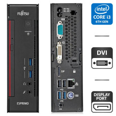 Неттоп Fujitsu Esprimo Q556 Desktop / Intel Core i3-6100T (2(4) ядра по 3.2GHz) / 4GB DDR4 / 500GB HDD / HD Graphics 530 / DisplayPort / Блок живлення в комплекті б/в