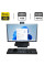 Комплект: HP EliteDesk 800 G3 Desktop Mini PC / Intel Core i5-6500T (4 ядра по 2.5 - 3.1 GHz) / 16 GB DDR4 / 480 GB SSD NEW / Intel Graphics + Монітор Б-клас 22" (1920x1080) TN / Різні брендиб/в