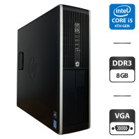 Комп'ютер HP Compaq Elite 8300 SFF / Intel Core i5-3470 (4 ядра по 3.2 - 3.6 GHz) / 8 GB DDR3 / 500 GB HDD / Intel HD Graphics 2500 / VGA б/в