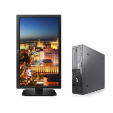Комплект ПК: Fujitsu Esprimo E500 E85+ SFF / Intel Core i3-2120 (2 (4) ядра по 3.3 GHz) / 16 GB DDR3 / 480 GB SSD / Intel HD Graphics 2000 + Монітор 24MB37PM / 24" (1920x1080) IPS / 2x 1W б/в