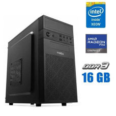 Ігровий ПК Vinga CS112B Tower NEW / Intel Xeon E3-1240 v3 (4 (8) ядра по 3.4 - 3.8 GHz) (аналог i7-4770) / 16 GB DDR3 / 256 GB SSD + 2000 GB HDD / AMD Radeon Pro W6600, 8 GB GDDR6, 128-bit б/в