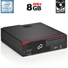 Комп'ютер Fujitsu Esprimo D757 E90+ SFF / Intel Core i5-6600 (4 ядра по 3.3 - 3.9 GHz) / 8 GB DDR4 / 500 GB HDD / Intel HD Graphics 530 / 280W / DVD-ROM / DisplayPort б/в