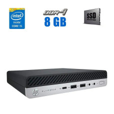 Неттоп HP EliteDesk 800 G3 USFF / Intel Core i5-6500T (4 ядра по 2.5 - 3.1 GHz) / 8 GB DDR4 / 256 GB SSD / Intel HD Graphics 530 б/в
