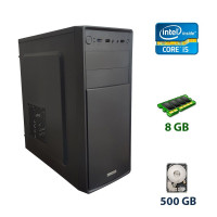Системний блок 1stPlayer Case A2 Tower / Intel Core i5-2300 (4 ядра по 2.8 - 3.1 GHz) / 8 GB DDR3 / 120GB SSD+500 GB HDD / AMD Radeon RX 470, 4 GB GDDR5, 256-bit / 400W б/в