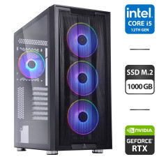 Ігровий ПК Qube NEW /Core i5-12400F NEW (6 ядер по 2.5-4.4GHz) / 16GB DDR4 NEW / 1000GB SSD M.2 NEW /GeForce RTX 3060, 12GB GDDR6 / 750W NEW б/в