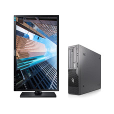 Комплект ПК: Fujitsu Esprimo E500 E85+ SFF / Intel Core i3-2120 (2 (4) ядра по 3.3 GHz) / 8 GB DDR3 / 240 GB SSD / Intel HD Graphics 2000 + Монітор S24E450D / 24" (1920x1080) TN б/в