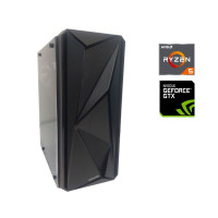 Ігровий ПК 1stPlayer Black Tower NEW / AMD Ryzen 5 3600 (6 (12) ядер по 3.6 - 4.2 GHz) / 16 GB DDR4 / 500 GB SSD / nVidia GeForce GTX 1660 Super, 6 GB GDDR6, 192-bit / 750W б/в