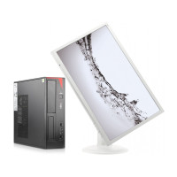 Комплект ПК: Fujitsu Esprimo E420 E85+ SFF / Intel Core i5-4460 (4 ядра по 3.2-3.4 GHz) / 16 GB DDR3 / 480 GB SSD / HD Graphics 4600 + Монітор AOC E2460PQ / 24" TN / 1x DP, 1x DVI, 1x VGA, 2x Audio б/в