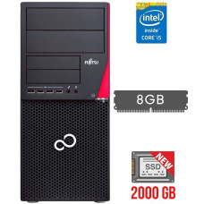 Комп'ютер Fujitsu Esprimo P720 E90+ Tower / Core i5-4590 (4 ядра по 3.3-3.7GHz) / 8GB DDR3 / 2000GB SSD NEW /HD Graphics 4600 / DisplayPort / DVI б/в