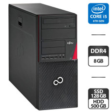 Комп'ютер Fujitsu Esprimo / Core i5-6400 (4 ядра по 2.7-3.3GHz) / 8GB DDR4 / 128GB SSD + 500GB HDD / HD Graphics 530 / DVD-ROM б/в