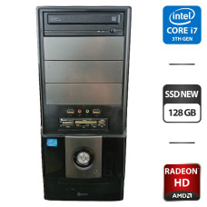 Комп'ютер Intel Core i7-3770K (4(8) ядра по 3.5-3.9GHz) / 8GB DDR3 / 128GB SSD NEW / AMD Radeon HD 7850, 1 GB GDDR5, 256bit / 430W б/в