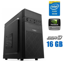 Ігровий ПК Vinga CS112B Tower NEW / Intel Xeon E3-1240 v3 (4 (8) ядра по 3.4 - 3.8 GHz) (аналог i7-4770) / 16 GB DDR3 / 256 GB SSD + 2000 GB HDD / nVidia Quadro K2200, 4 GB GDDR5, 128-bit б/в