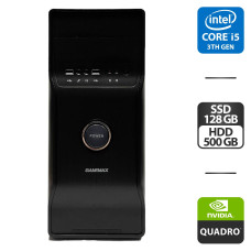 Комп'ютер GameMax Tower / Intel Core i5-3570 (4 ядра по 3.4 - 3.8 GHz) / 8 GB DDR3 / 128 GB SSD + 500 GB HDD / nVidia GeForce GT 630, 2 GB GDDR3, 128-bit / DVI б/в