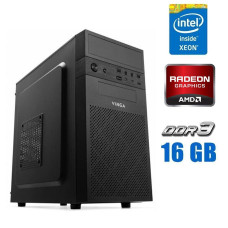 Ігровий ПК Vinga CS112B Tower NEW / Intel Xeon E3-1240 v3 (4 (8) ядра по 3.4 - 3.8 GHz) (аналог i7-4770) / 16 GB DDR3 / 256 GB SSD / AMD Radeon R5 430, 1 GB GDDR5, 64-bit б/в
