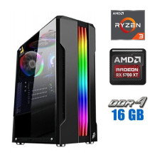 Ігровий ПК Tower NEW / AMD Ryzen 3 4100 (4 (8) ядра по 3.8-4 GHz) NEW / 16 GB DDR4 NEW / 480 GB SSD NEW / AMD Radeon RX 5700 XT, 8 GB GDDR6, 256-bit / 700W NEW б/в
