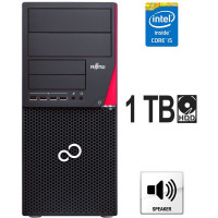 Комп'ютер Fujitsu Esprimo P757/E90+ Tower / Intel Core i5-6500 (4 ядра по 3.2 - 3.6 GHz) / 16 GB DDR4 / 500 GB HDD / Intel HD Graphics 530 / 280W / DisplayPort / DVI б/в