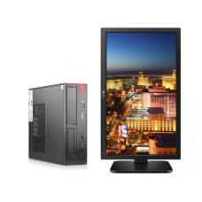 Комплект ПК: Fujitsu Esprimo E420 E85+ SFF / Intel Core i5-4460 (4 ядра по 3.2-3.4 GHz) / 8 GB DDR3 / 240 GB SSD / HD Graphics 4600 + Монітор 24" IPS / DVI, VGA, Audio / 2x 1W б/в