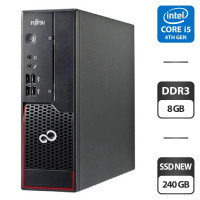 Комп'ютер Fujitsu Esprimo C720 SFF / Intel Core i5-4570 (4 ядра по 3.2 - 3.6 GHz) / 8 GB DDR3 / 240 GB SSD NEW / Intel HD Graphics 4600 / DVI б/в