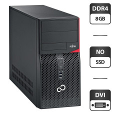 Комп'ютер Fujitsu Esprimo P556 E85+ Tower / Intel Core i3-6100 (2(4) ядра по 3.7GHz) / 8GB DDR4 / NO SSD / HD Graphics 530 / DVD-ROM / DVI б/в