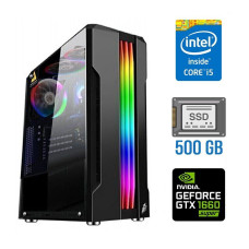 Ігровий ПК Tower / Intel Core i5-4460 (4 ядра по 3.2 - 3.4 GHz) / 16 GB DDR3 / 500 GB SSD NEW / nVidia GeForce GTX 1660 Super, 6 GB GDDR6, 192-bit б/в