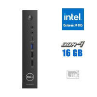 Неттоп Dell WYSE 5070 USFF / Intel Celeron J4105 (4 ядра по 1.5-2.5 GHz) / 16GB DDR4 / 256GB SSD M.2 / UHD Graphics 600 / 65W / WiFi / Win 11 Pro б/в