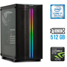 Ігровий ПК be quiet Tower / Intel Core i7-9700 (8 ядер по 3-4.7 GHz) / 32GB DDR4 / 512GB SSD M.2 / GeForce GTX 1070, 8GB GDDR5, 256-bit / 750W / HDMI / DisplayPort б/в