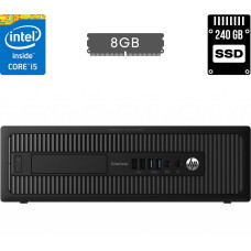 Комп'ютер HP EliteDesk 800 G1 SFF / Intel Core i5-4590 (4 ядра по 3.3 - 3.7 GHz) / 8 GB DDR3 / 240 GB SSD / Intel HD Graphics 4600 / 240W / DisplayPort б/в
