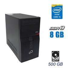 Системний блок Fujitsu ESPRIMO P410 E85+ Tower / Intel Core i5-3330 (4 ядра по 3.0 - 3.2 GHz) / 8GB DDR3 / 500GB HDD / Intel HD Graphics 2500 / DVD-RW б/в