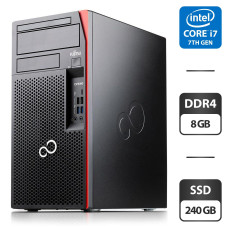 Комп'ютер Fujitsu Esprimo P757/E90+ Tower / Core i7-7700 (4(8) ядра по 3.6-4.2GHz) / 8GB DDR4 / 240GB SSD / HD Graphics 630 / DVI б/в